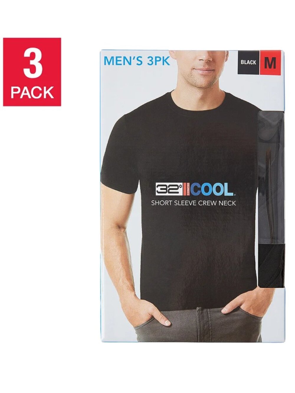 32 Degrees Men's Cool Tee, 3-pack